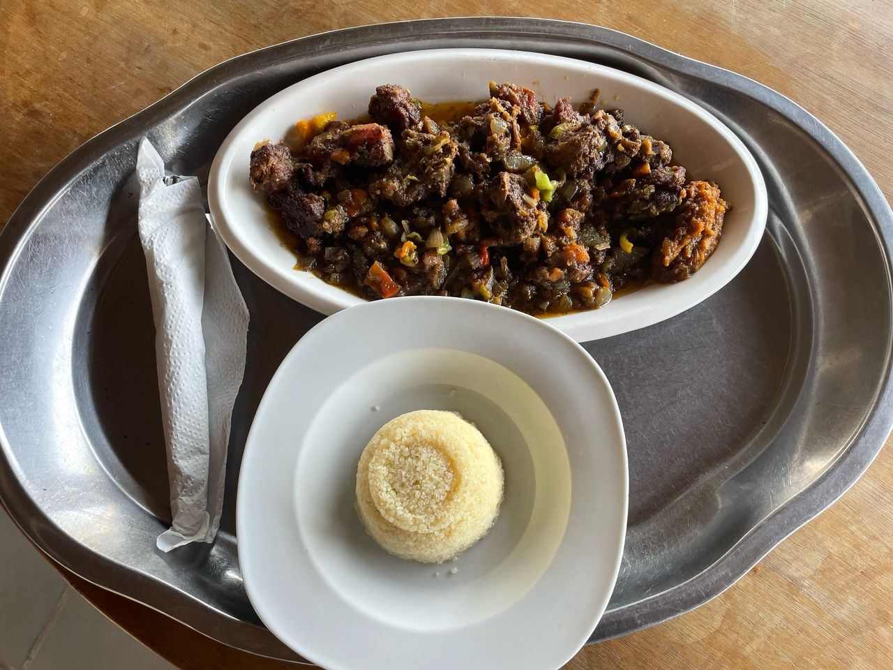 Sauté de Mouton Attiéké